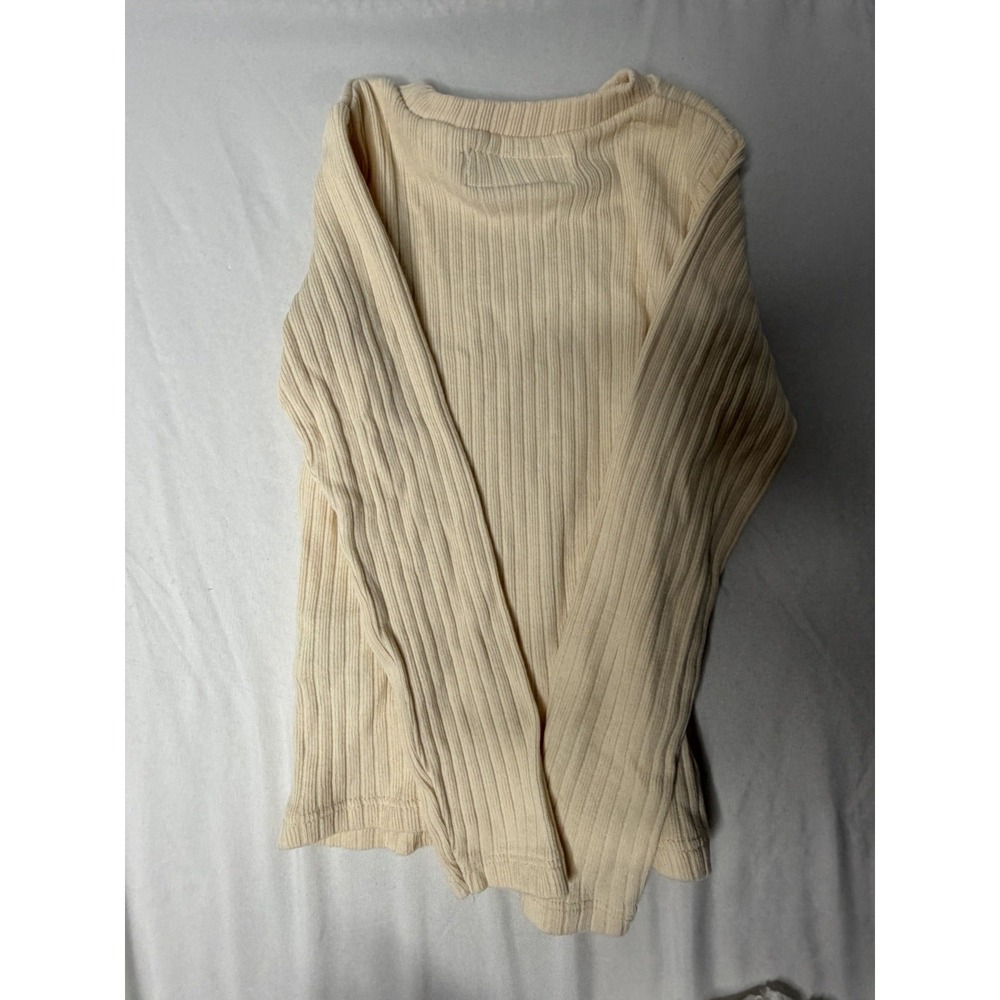 Zara Girls Tops Lot Size 4-5Y White Eyelet Floral Ribbed‎ Long Sleeve 3 Pc - Picture 6 of 11
